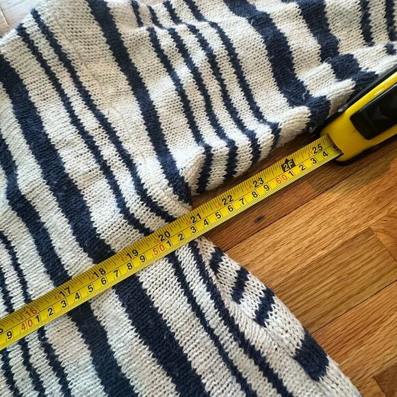 GAP x Womens Oversized Striped Navy White Knit Cardigan Coastal vibes Boho XS/S - Picture 5 of 6
